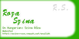 roza szina business card