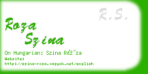 roza szina business card